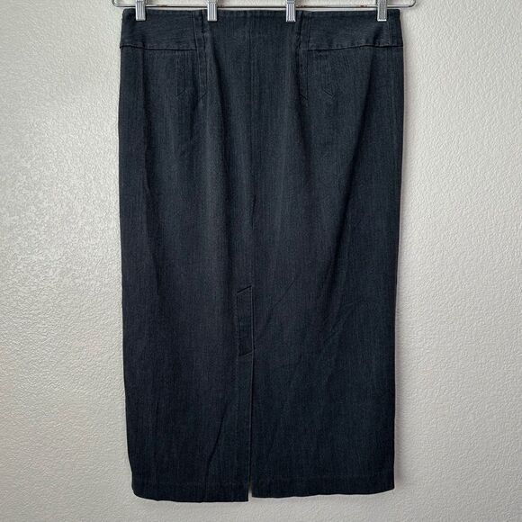Lane Bryant Soft Denim Charcoal Gray Pencil Skirt - Picture 5 of 12